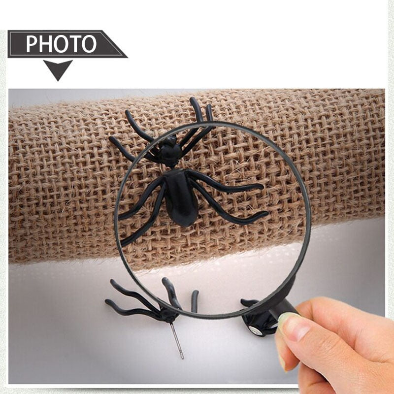 Halloween Decoration 1Piece 3D Creepy Black Spider Ear Stud Earrings - Hot fashionista