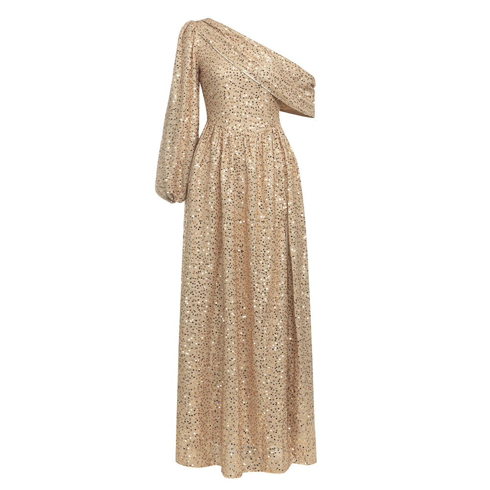 gold maxi dress www.hotfashionista.com