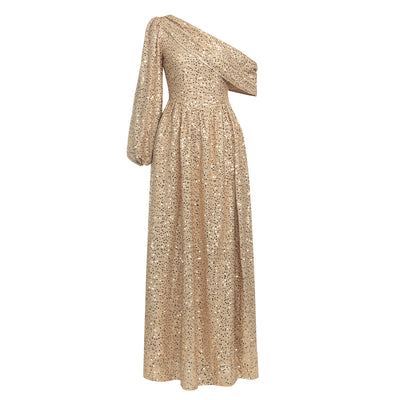 gold maxi dress www.hotfashionista.com