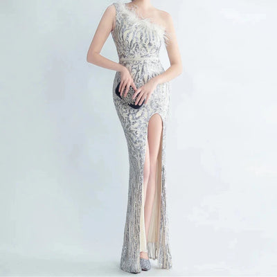 Annie One-shoulder Sheath Prom Dresses