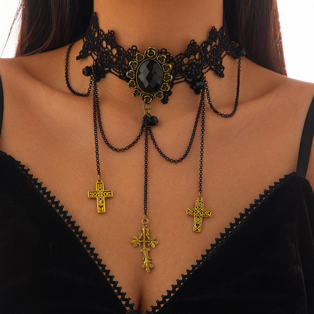 Spider Web Lace Necklace for Halloween - Hot fashionista