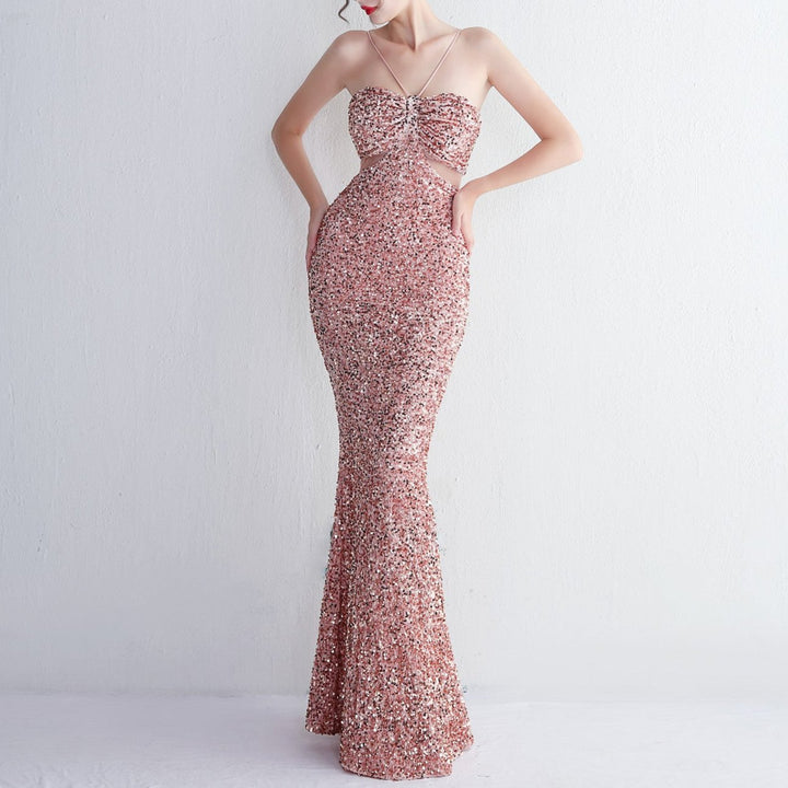 Cora Strapless String With Keyhole Waist Mermaid Dress - Hot fashionista