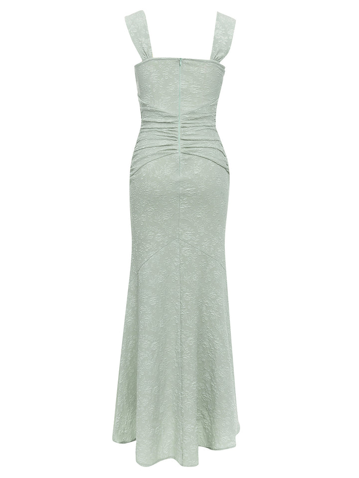 Deanna Jacquard Sleeveless Long Dress - Hot Fashionista