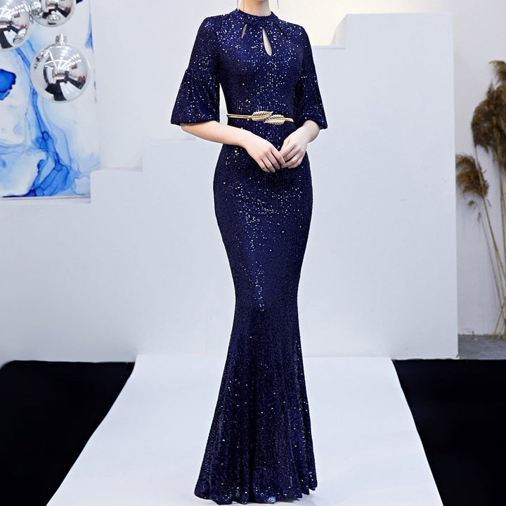 Emmy Sequined Hollow Mermaid Dress - Hot fashionista