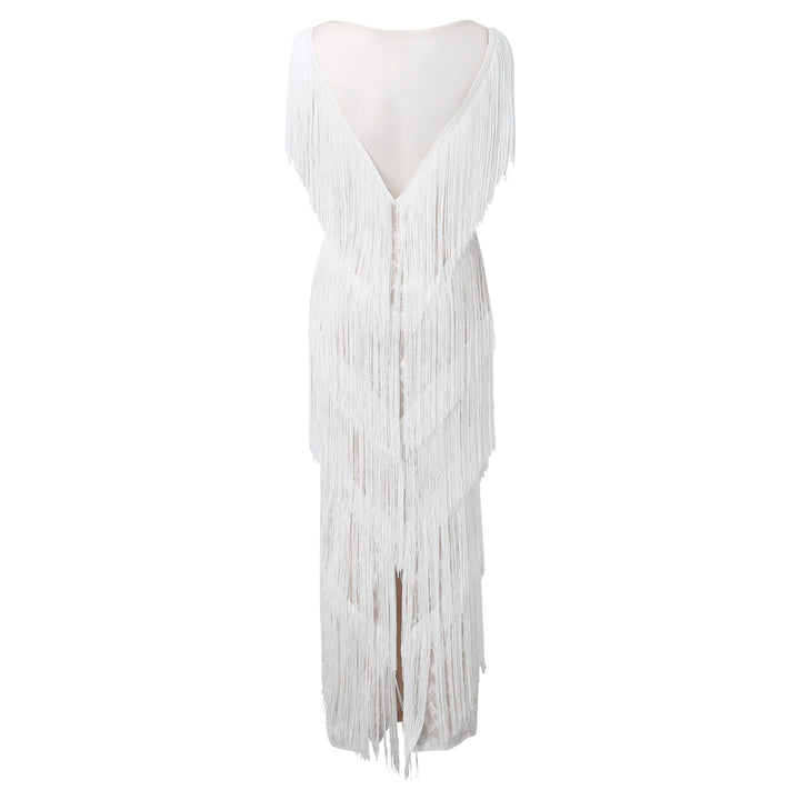 1920s Inspired Women's Sleeveless Flapper Fringe Tassel Cocktail Dress