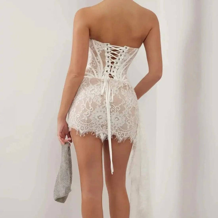 Louisa Strapless Lace Corset Mini Dress - Hot fashionista