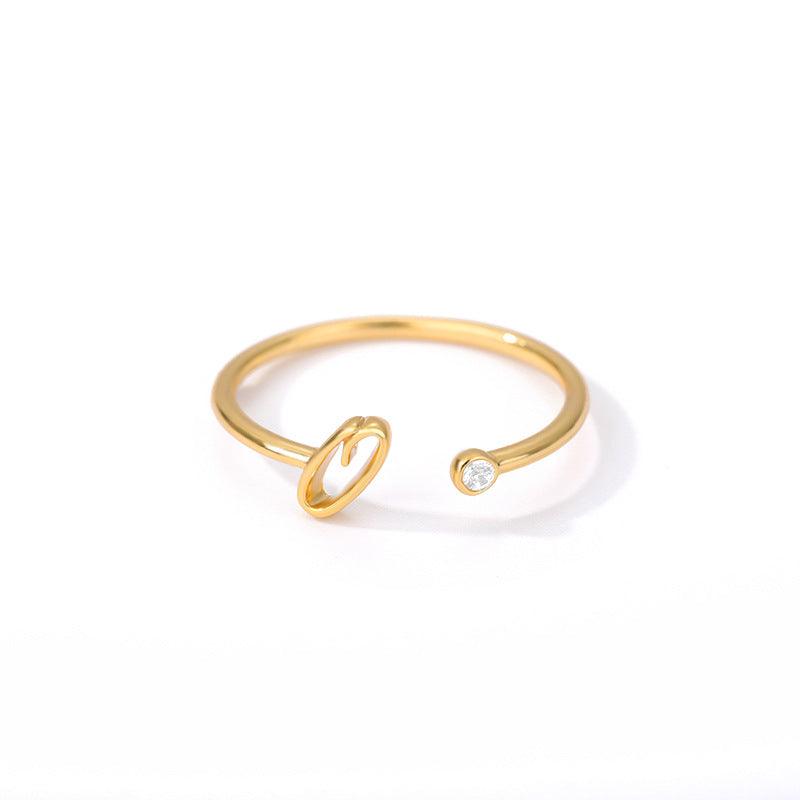 Emory Trinity Alphabet Ring - Hot fashionista