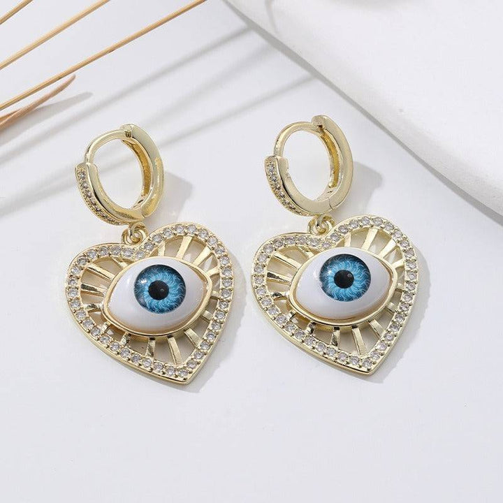 Fashion Love Six Star Demon Eye Earrings - Hot fashionista