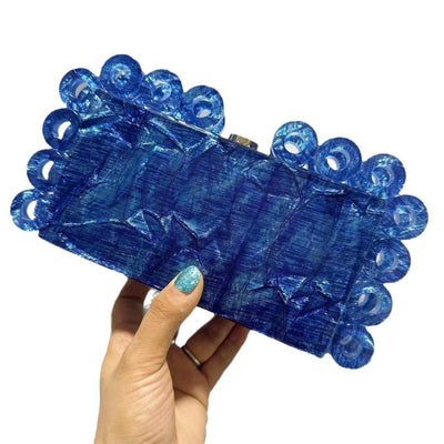 circle acrylic crossbody banquet clutch bag