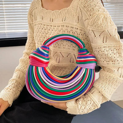 Rainbow Noodles Shaped Underarm Bag