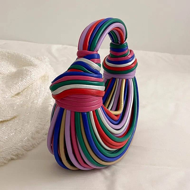 Rainbow Noodles Shaped Underarm Bag - Hot fashionista