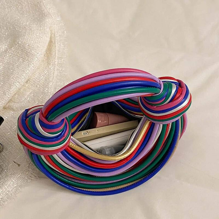 Rainbow Noodles Shaped Underarm Bag - Hot fashionista