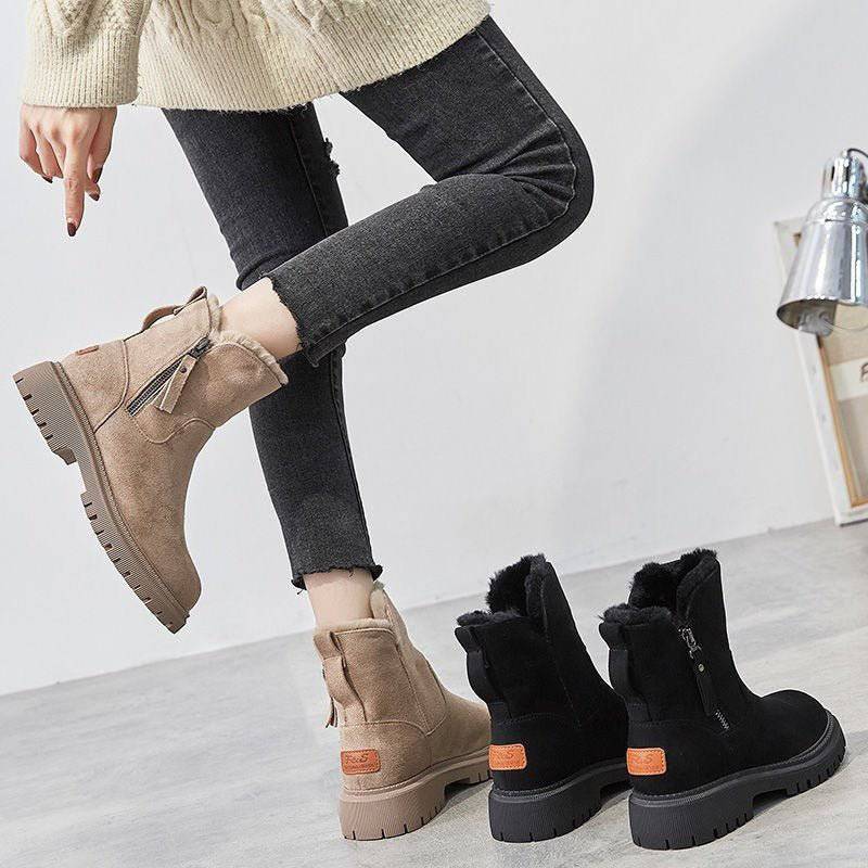 Bottes de neige pour femmes chaussures d'hiver en cachemire pour femmes bottes chaudes chaussures en coton bottes pour femmes