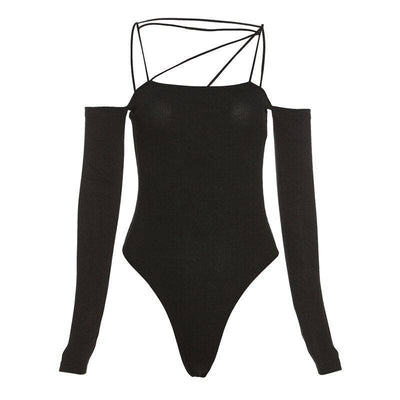 Ins Senior Ladies Sexy Backless Irregular Suspenders Slim Early Autumn Tops