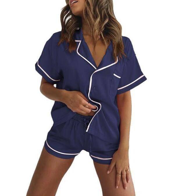 Mary satin silk 2 piece pajamas set