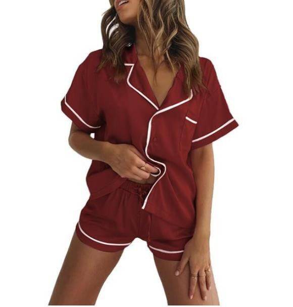 Mary satin silk 2 piece pajamas set - Hot fashionista