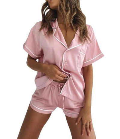 Mary satin silk 2 piece pajamas set