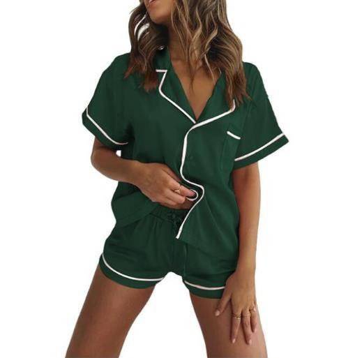 Mary satin silk 2 piece pajamas set - Hot fashionista