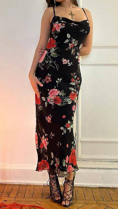 Robe longue fleurie Amanda