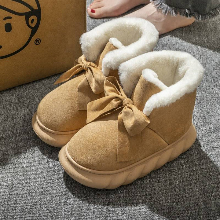 Olinda Winter Cotton Bow Boots - Hot fashionista