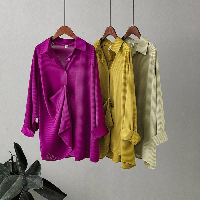 Chemise surdimensionnée à manches raglan pour femme, version coréenne, tendance, rajeunissante, simple, ample, décontractée