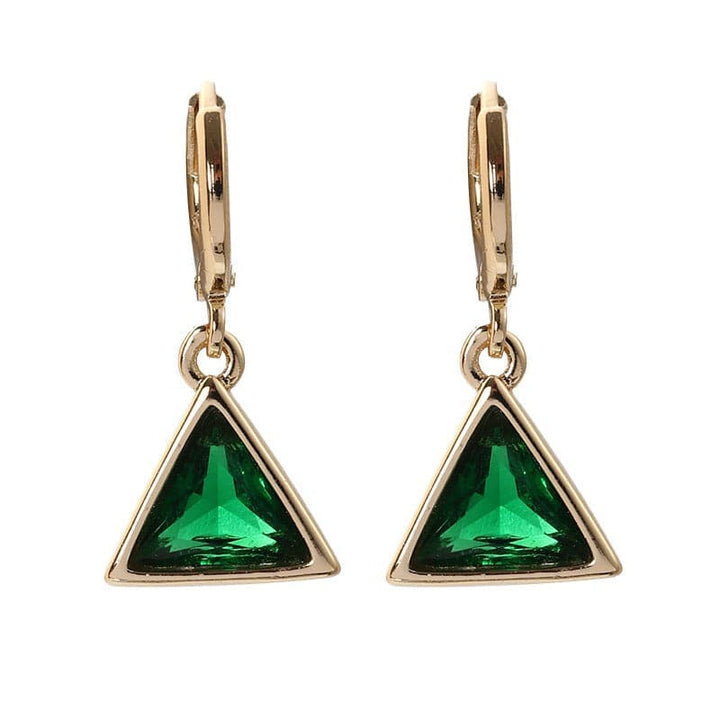 Fashion full diamond geometric triangle earrings for women - Hot fashionista