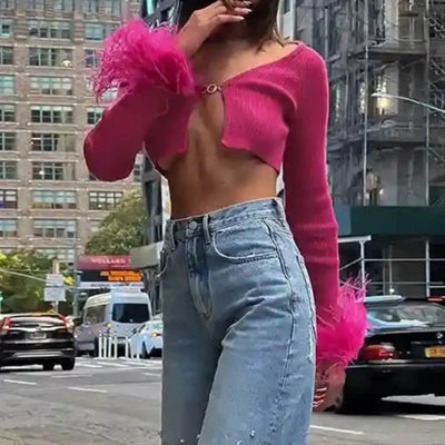 pink crop top www.hotfashionista.com