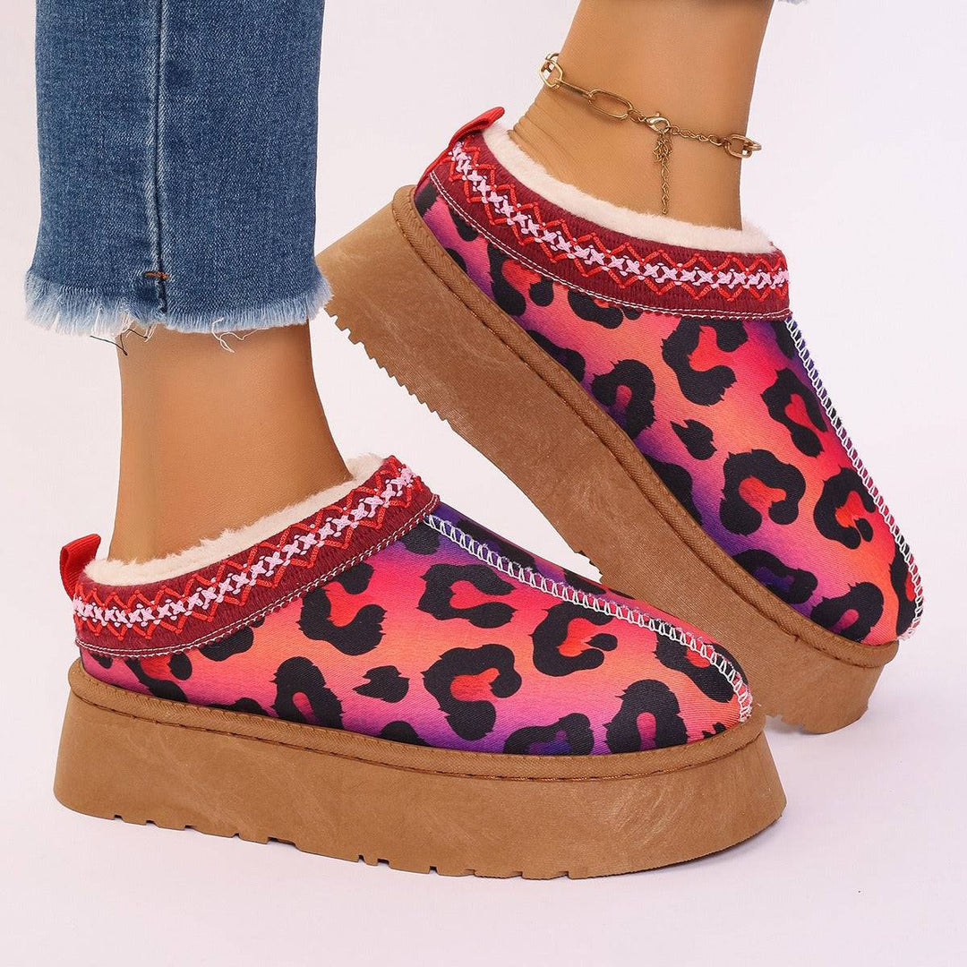 Cartoon Christmas Print Ankle Boots - Hot fashionista