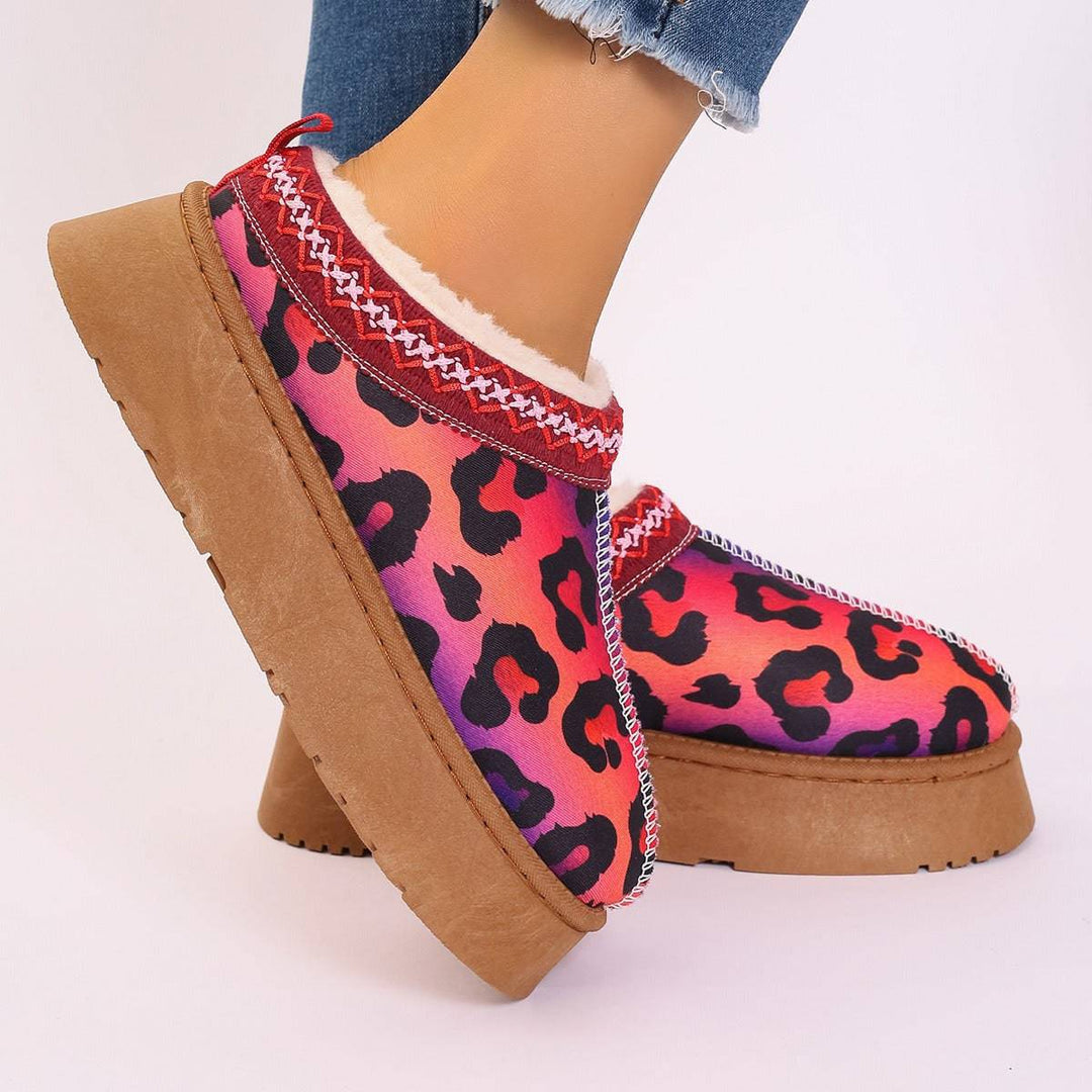 Cartoon Christmas Print Ankle Boots - Hot fashionista