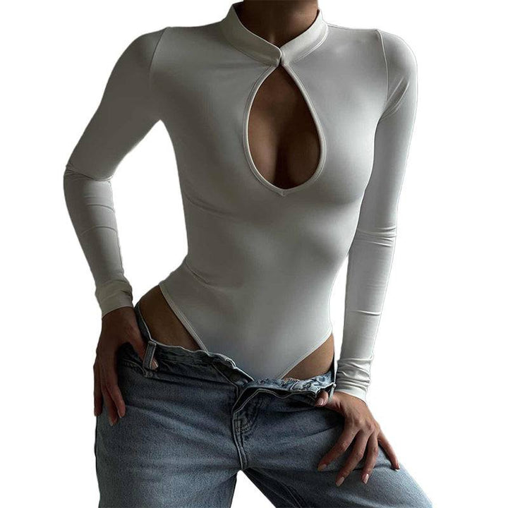 Autumn Long Sleeve Cut Out Bodysuit - Hot fashionista