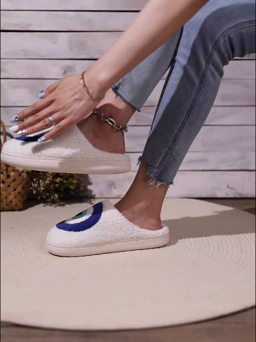 Chaussons d'hiver en coton chauds et confortables pour couples, chaussons d'intérieur en coton avec semelles épaisses et semelles souples, anti-dérapants