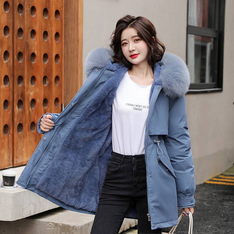 Mai long sleeves fluffy feather hoodie jacket - Hot fashionista