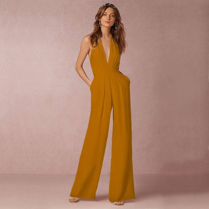 Nouvelle robe de banquet pour femmes européennes et américaines, pantalon sexy à encolure pendante pour femmes - Hot fashionista