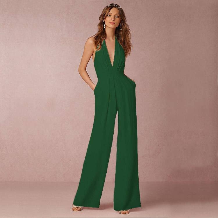 Nouvelle robe de banquet pour femmes européennes et américaines, pantalon sexy à encolure pendante pour femmes - Hot fashionista