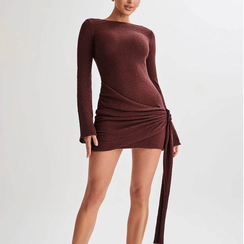 spicy girl mini knitted dress