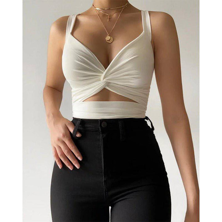 Verina V-neck Twisted Tank Top - Hot fashionista