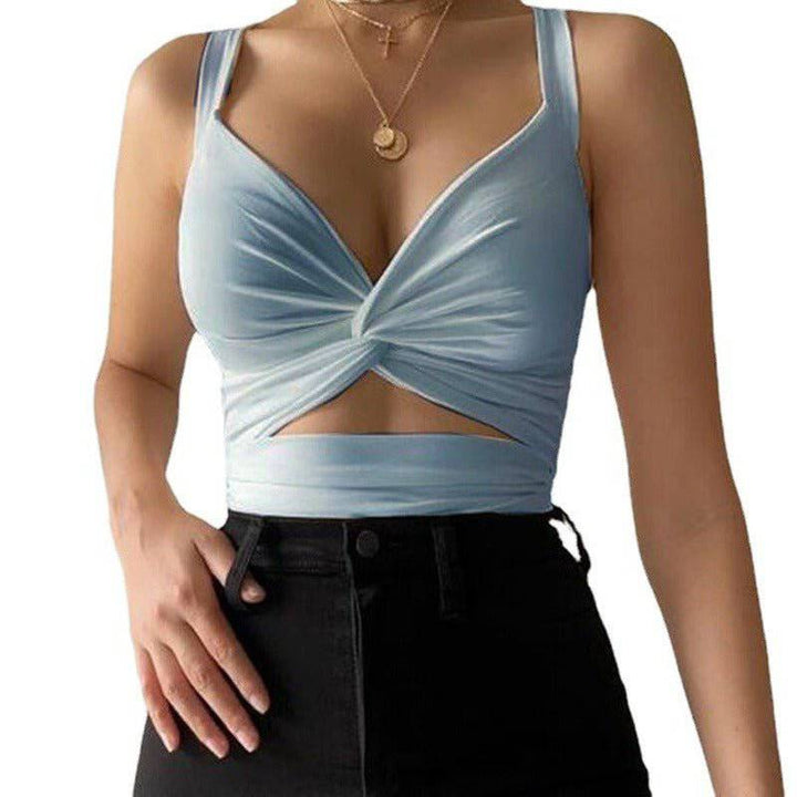 Verina V-neck Twisted Tank Top - Hot fashionista