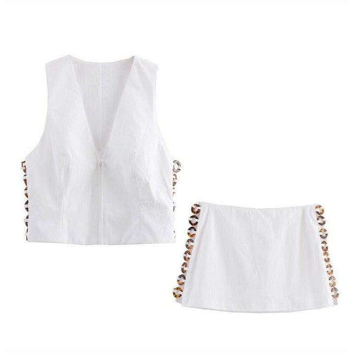 Lola vest and short skirt set - Hot fashionista