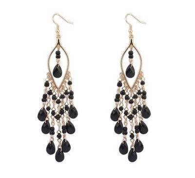 Temperament Bohemian exaggerated fashion droplet tassels long earrings for women's accessories - Hot fashionista