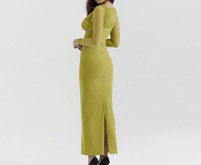 Zara Asymmetric cutout maxi dress