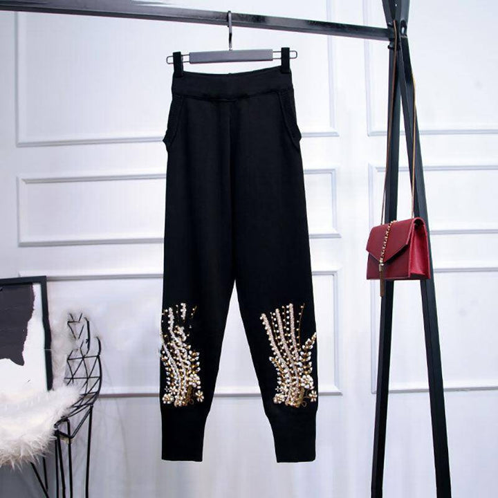 Annierose Beaded Sweater, Pants Set - Hot fashionista