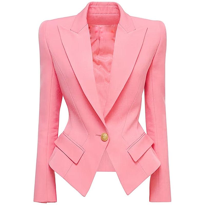 Laura Long Sleeve Collared Double Pocket Blazer - Hot fashionista