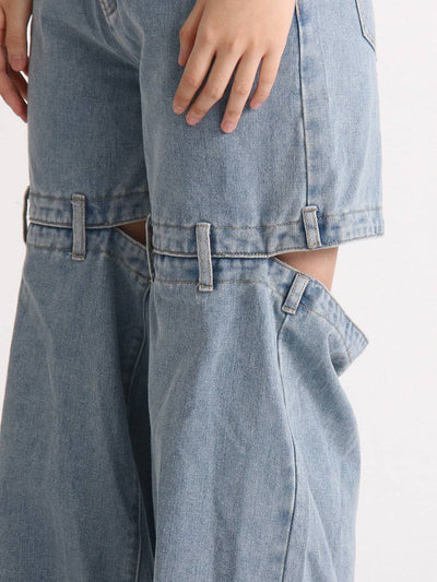 Preciosos jeans cargo con bolsillos con solapa y cintura alta