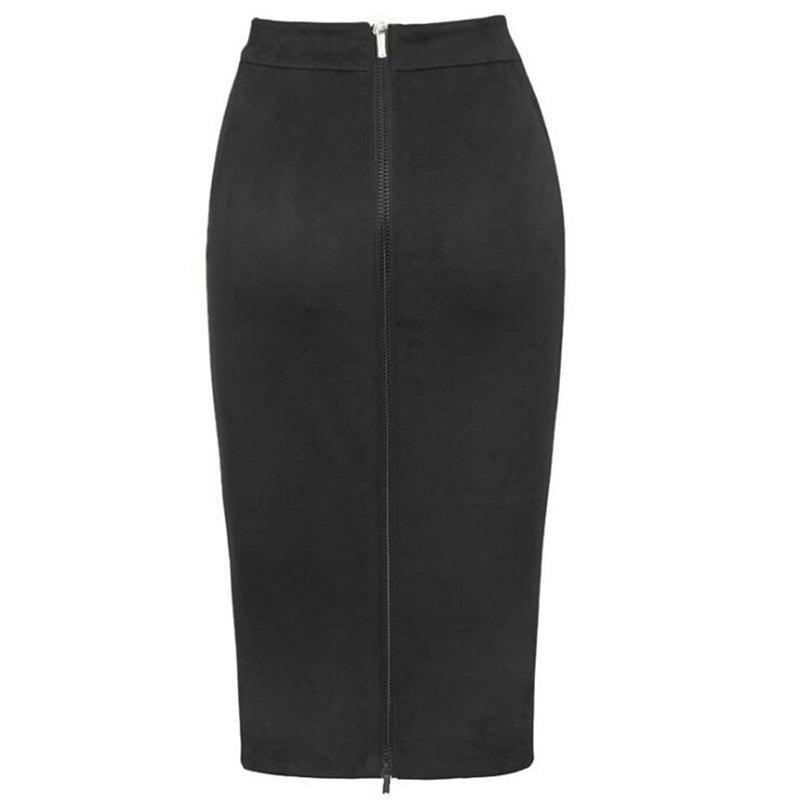 Joslyn Zipper Back Pencil Skirt - Hot fashionista