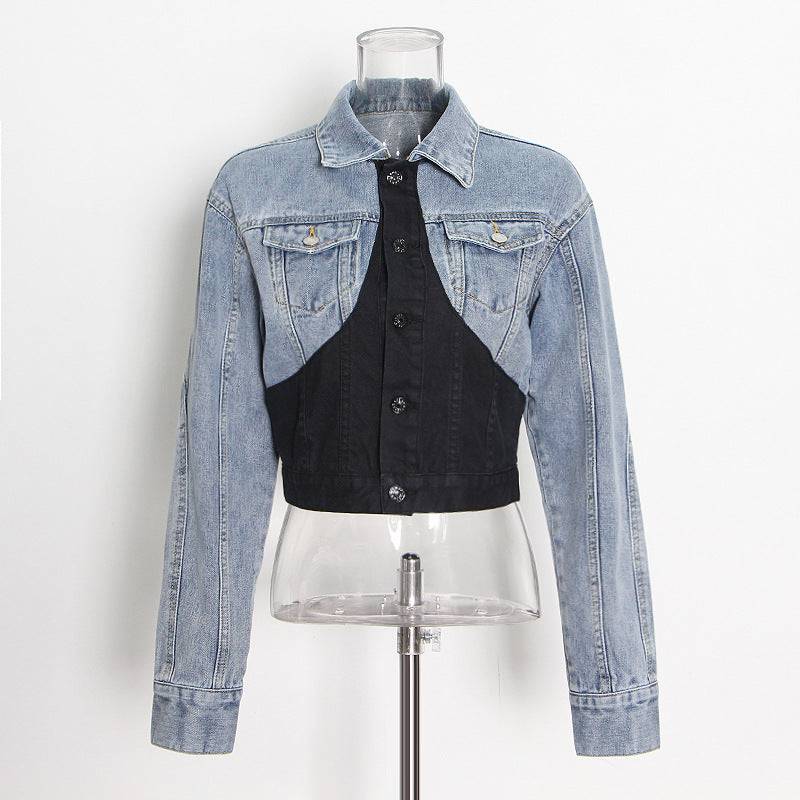 Brinley Long Sleeve Pocketed Denim Jacket - Hot fashionista