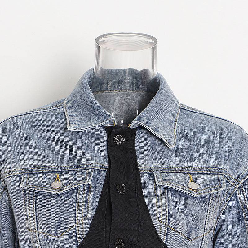 Brinley Long Sleeve Pocketed Denim Jacket - Hot fashionista