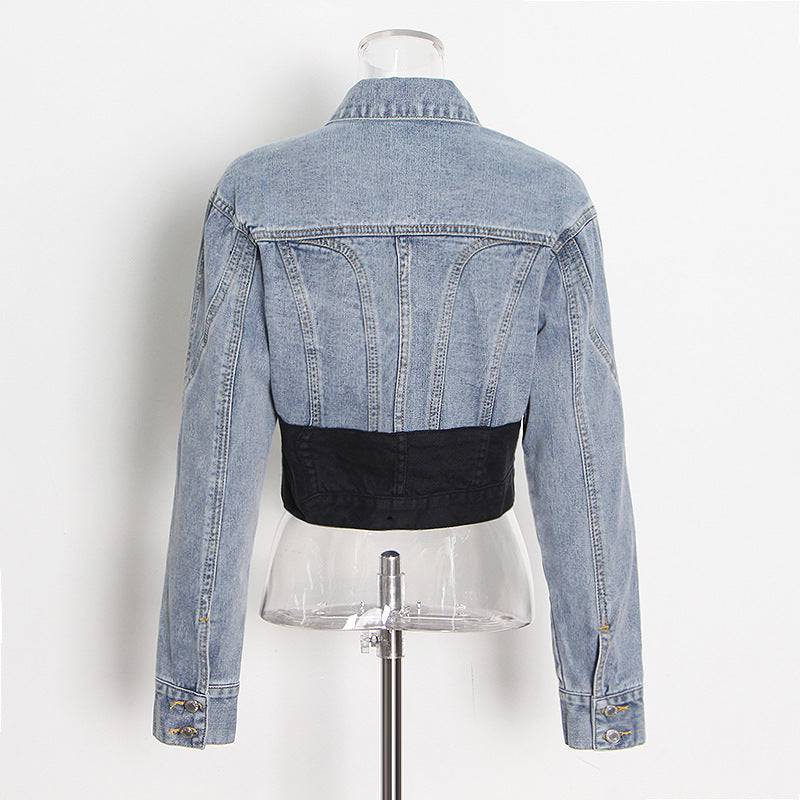 Brinley Long Sleeve Pocketed Denim Jacket - Hot fashionista