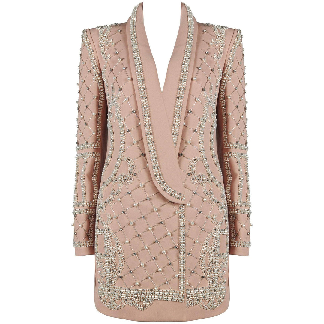 Polly Long Sleeve Pearl Embellished Jacket - Hot fashionista