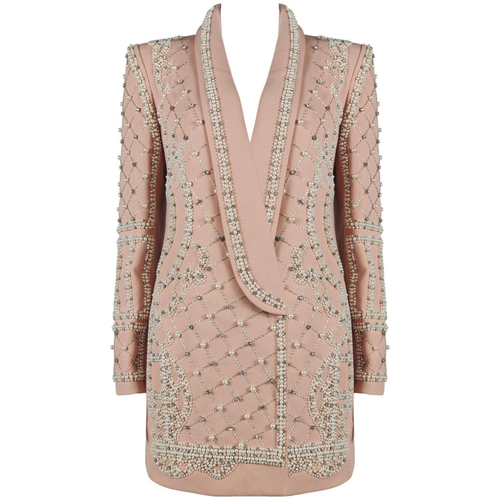 Polly Long Sleeve Pearl Embellished Jacket - Hot fashionista