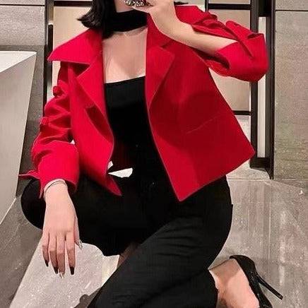 Poppy Long Sleeve Bow-detail Cropped Jacket - Hot fashionista